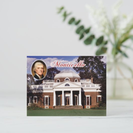 Monticello, Jefferson's Home, Virginia Briefkaart (Staand voorkant)
