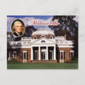 Monticello, Jefferson's Home, Virginia Briefkaart (Voorkant)