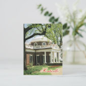 Monticello, Jefferson's Home, Virginia Briefkaart (Staand voorkant)