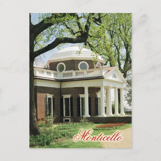Monticello, Jefferson's Home, Virginia Briefkaart (Voorkant)
