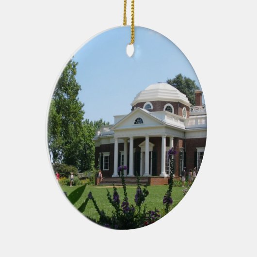 Monticello kerstversiering keramisch ornament (Rechts)