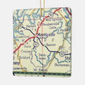 Monticello KY  kaart Keramisch Ornament (Links)