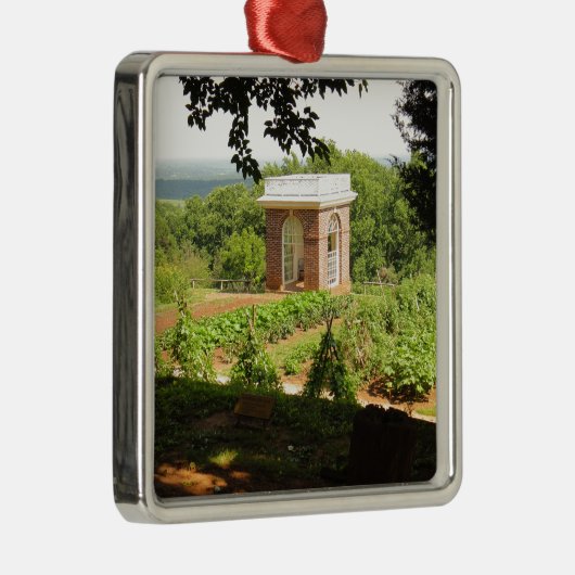 Monticello Uitzicht Metalen Ornament (Rechts)