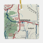 Monticello Utah Map Keramisch Ornament (Voorkant)