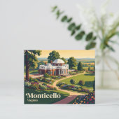 Monticello Virginia Briefkaart (Staand voorkant)