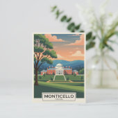 Monticello Virginia Reizen Briefkaart (Staand voorkant)