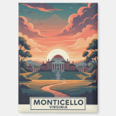 Monticello Virginia Travel Magneet (Voorkant)