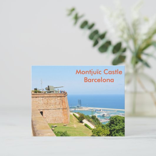 Montjuic castle, Barcelona Briefkaart (Staand voorkant)