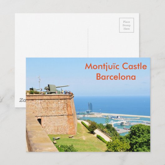 Montjuic castle, Barcelona Briefkaart (Voorkant / Achterkant)