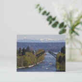 MontLake Bridge en Cascade Mountains Briefkaart (Staand voorkant)
