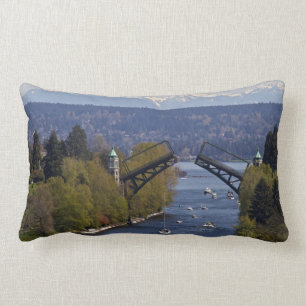 MontLake Bridge en Cascade Mountains Kussen