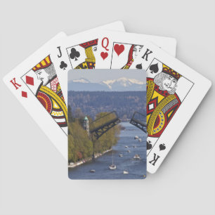 MontLake Bridge en Cascade Mountains Speelkaarten