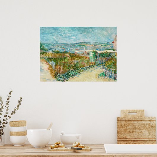 Montmartre, Behind the Moulin de la Galette, Parij Poster (Keuken)