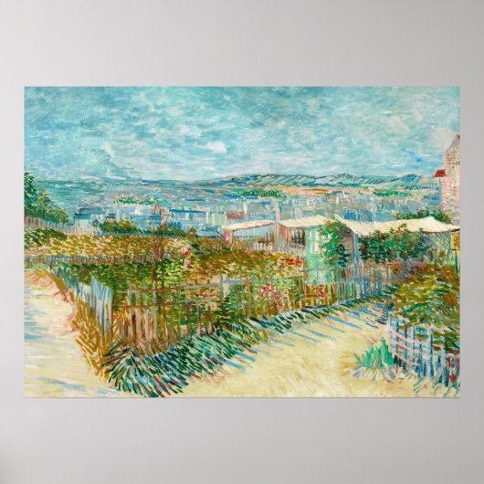 Montmartre, Behind the Moulin de la Galette, Parij Poster (Voorkant)