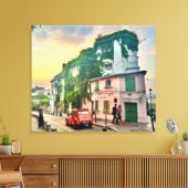 Montmartre Canvas Afdrukken met 2CV (Insitu (Woonkamer))