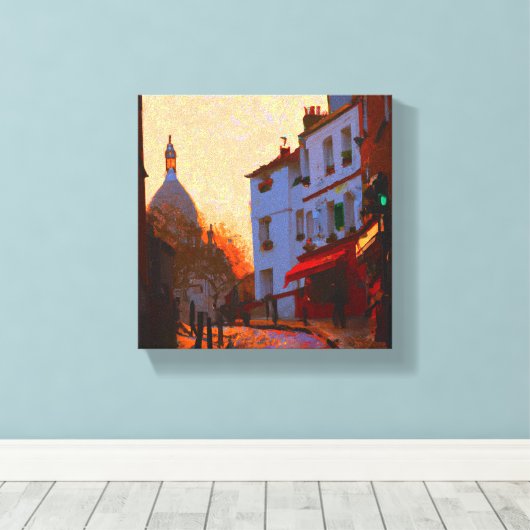 Montmartre Early Morning Light Canvas Afdruk (Insitu (Houten vloer))