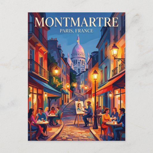Montmartre Frankrijk Briefkaart (Voorkant)