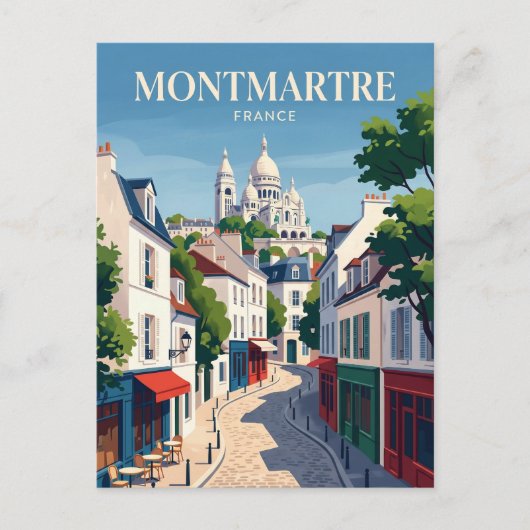Montmartre Frankrijk Briefkaart (Voorkant)