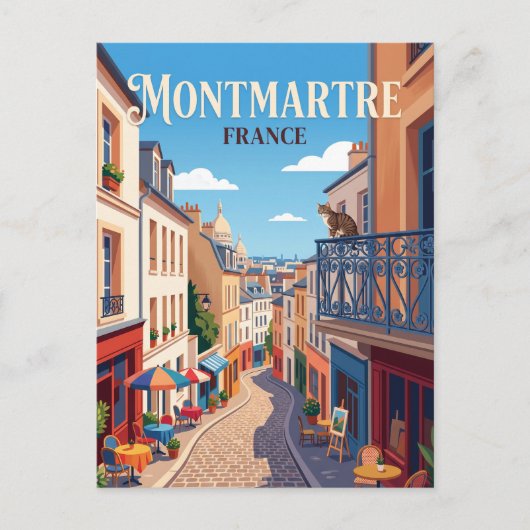 Montmartre Frankrijk Briefkaart (Voorkant)