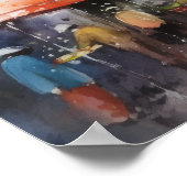 Montmartre Frankrijk Landschapskunst Print Poster (Hoek)