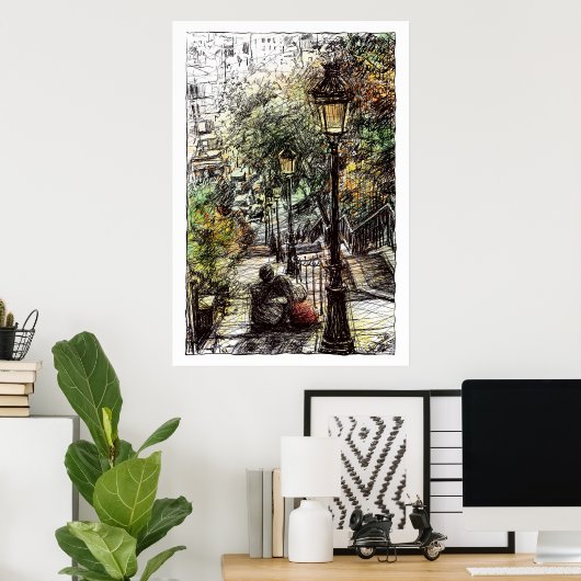Montmartre II Poster (Thuiskantoor)