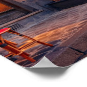 Montmartre in Paris, France Old Street Cafe Poster (Hoek)