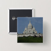 Montmartre knop vierkante button 5,1 cm (Voorkant /achterkant)