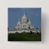 Montmartre knop vierkante button 5,1 cm (Voorkant)