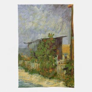 Montmartre-pad en zonnebloemen door Vincent van Go Theedoek