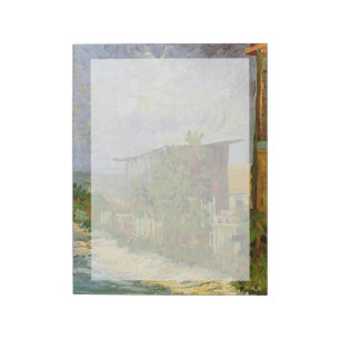 Montmartre-pad met zonnebloemen van Van Gogh. Notitieblok