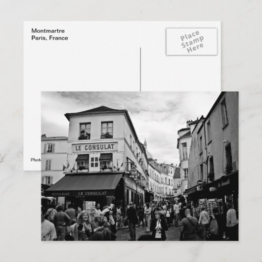 Montmartre, Parijs Briefkaart (Voorkant / Achterkant)