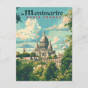 Montmartre - Parijs, Frankrijk Briefkaart