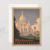 Montmartre - Parijs, Frankrijk Briefkaart (Voorkant / Achterkant)