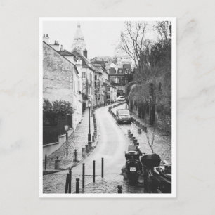 Montmartre Parijs Frankrijk Zwart & Wit Briefkaart
