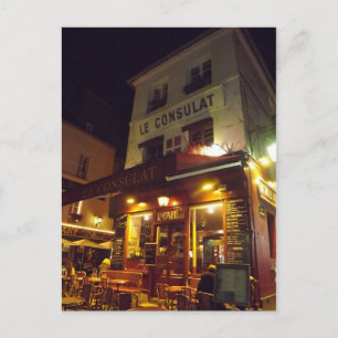 Montmartre, Parijs 's nachts Briefkaart