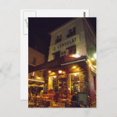 Montmartre Paris, Frankrijk 's nachts Briefkaart (Voorkant / Achterkant)