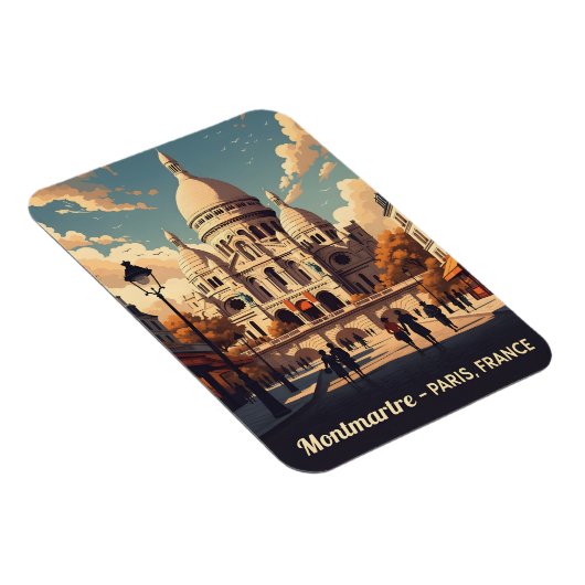 Montmartre Paris with scare Coeur basilica Magneet (Rechterzijde)