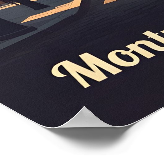 Montmartre Paris with scare Coeur basilica Poster (Hoek)