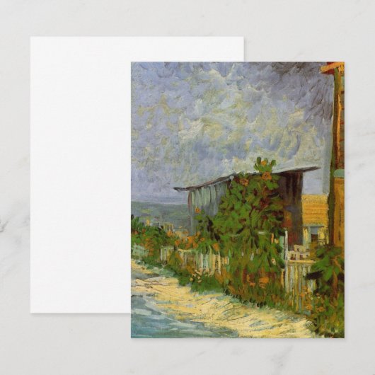 Montmartre Path en zonnebloemen door Vincent van G (Voorkant / Achterkant)