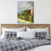 Montmartre Path en zonnebloemen door Vincent van G Canvas Afdruk (Insitu (Slaapkamer))