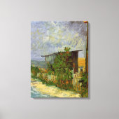 Montmartre Path en zonnebloemen door Vincent van G Canvas Afdruk (Voorkant)