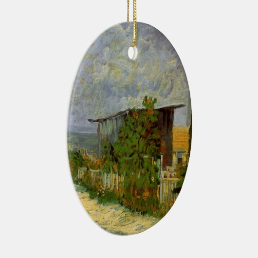 Montmartre Path en zonnebloemen door Vincent van G Keramisch Ornament (Rechts)