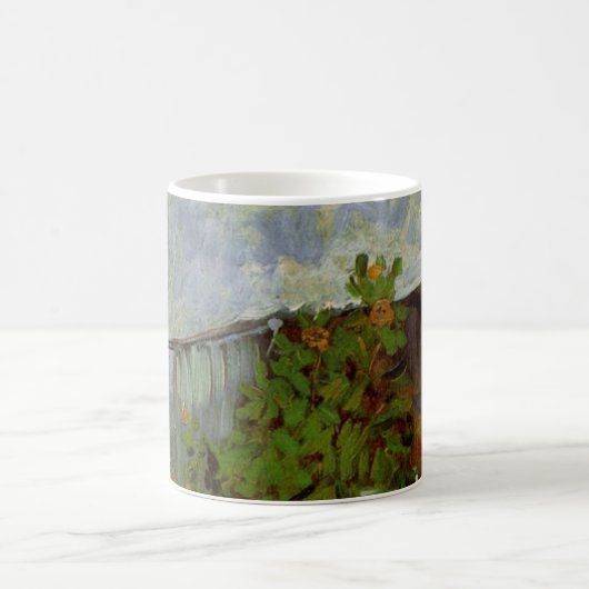 Montmartre Path en zonnebloemen door Vincent van G Koffiemok (Center)