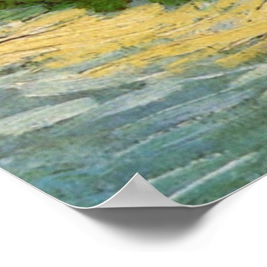 Montmartre Path en zonnebloemen door Vincent van G Poster (Hoek)