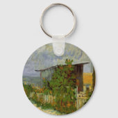 Montmartre Path en zonnebloemen door Vincent van G Sleutelhanger (Voorkant)