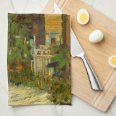 Montmartre Path en zonnebloemen door Vincent van G Theedoek (Quarter Fold)