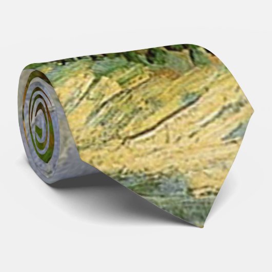 Montmartre Path met zonnebloemen door Van Gogh Stropdas (Opgerold)