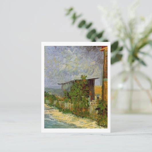 Montmartre Path met zonnebloemen van Van Gogh. Briefkaart (Staand voorkant)
