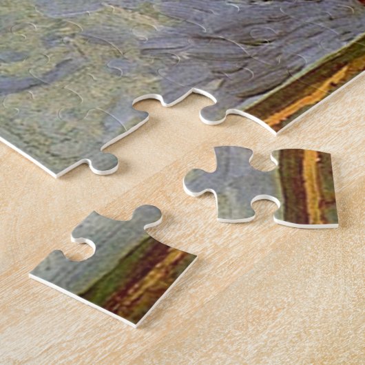 Montmartre Path met zonnebloemen van Van Gogh. Legpuzzel (Zijkant)