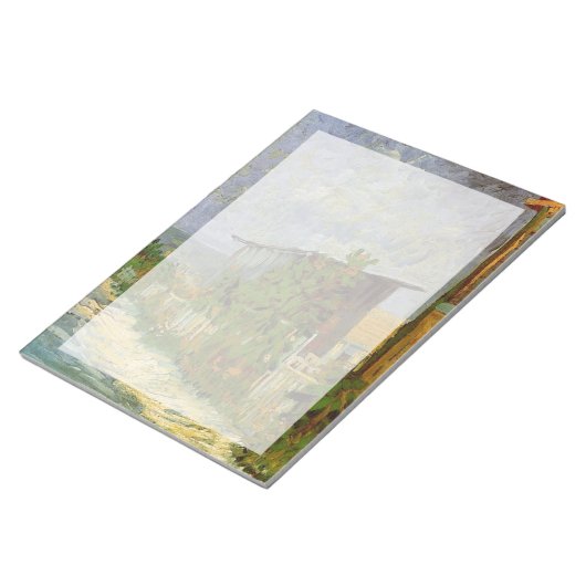 Montmartre Path met zonnebloemen van Van Gogh. Notitieblok (Schuin)